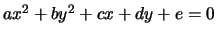 $ \large ax^2 + by^2 + cx + dy + e =0$