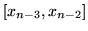 $ [x_{n-3}, x_{n-2}] $