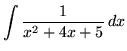 $ \displaystyle{ \int { 1 \over x^2+4x+5 } \,dx } $