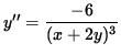 $ y'' = \displaystyle{ -6 \over (x+2y)^3 } $