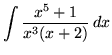 $ \displaystyle{ \int {x^5 + 1 \over x^3(x+2) } \,dx } $