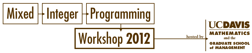 Mixed Integer Programming Workshop 2012 at UC Davis