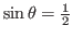 $\sin \theta =\frac{1}{2}$