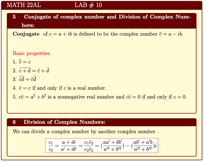 Complex Number Operations Worksheet