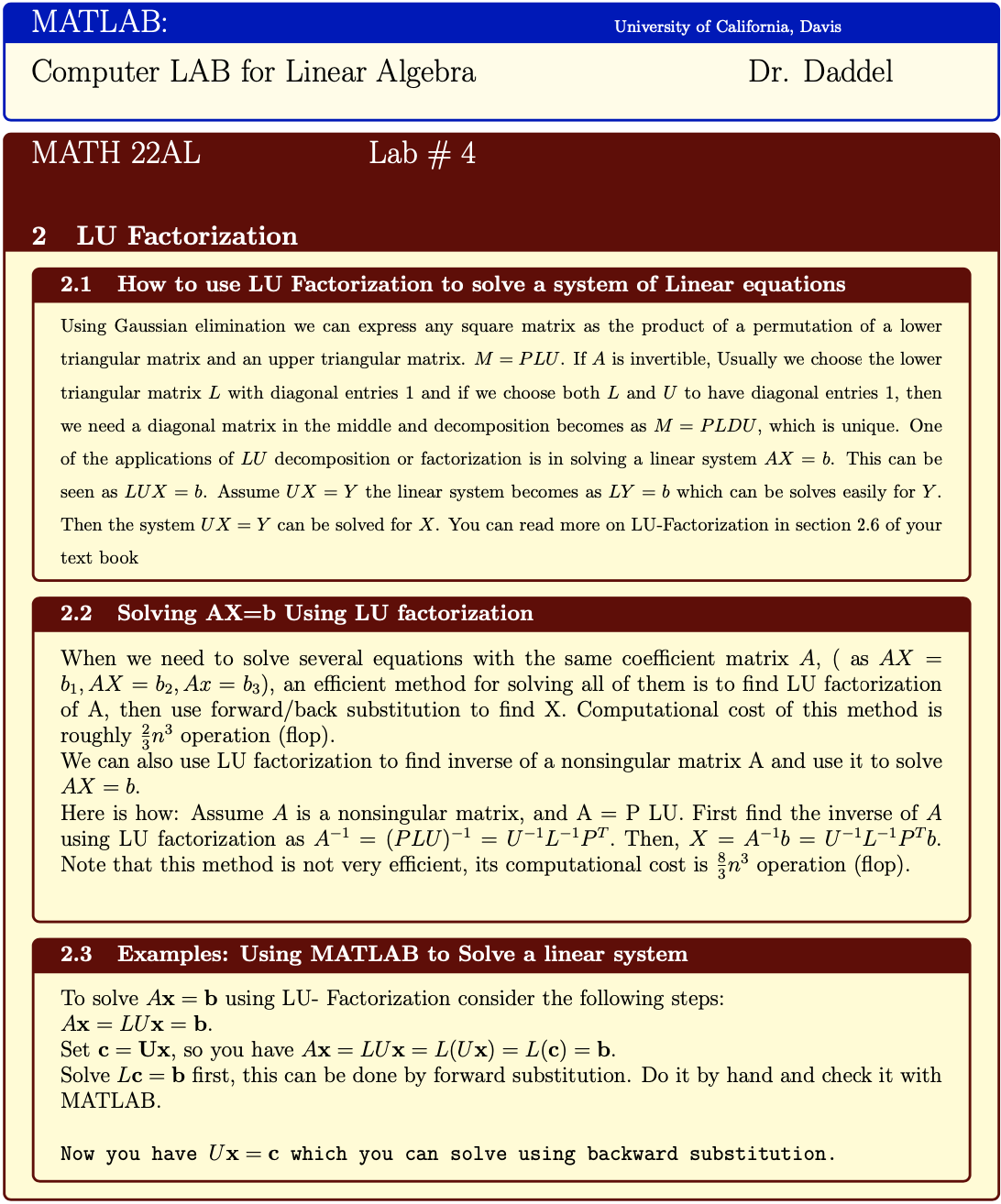 LU  Factorization