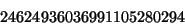 \begin{displaymath}246 249 360 369 91 105 280 294\end{displaymath}