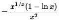 $ = \displaystyle{ x^{1/x} (1- \ln x ) \over x^2 } $