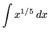 $ \displaystyle{ \int x^{1/5} \, dx } $