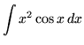 $ \displaystyle{ \int { x^2 \cos x } \,dx } $