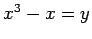 $ x^3-x=y $