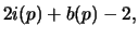 $\displaystyle 2i(p)+b(p)-2,
$