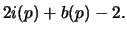 $\displaystyle 2i(p) + b(p) - 2.$