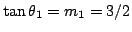 $\tan\theta_1=m_1=3/2$