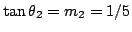 $\tan\theta_2=m_2=1/5$