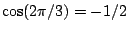 $\cos(2\pi/3)=-1/2$