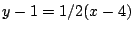 $y-1=1/2(x-4)$