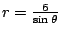 $r=\frac{6}{\sin\theta}$
