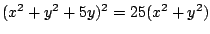 $(x^2+y^2+5y)^2=25(x^2+y^2)$