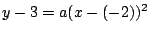 $y-3=a(x-(-2))^2$