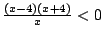 $\frac{(x-4)(x+4)}{x}<0$