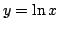 $y=\ln x$