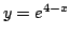 $y=e^{4-x}$