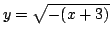 $y=\sqrt{-(x+3)}$