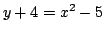 $y+4=x^2-5$