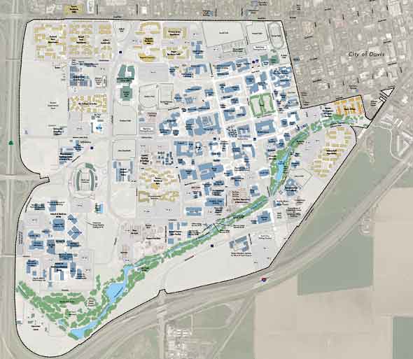 Full map of the UC Davis campus